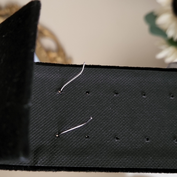 Fashion earrings, two hammered Silver circles earrings, with fish hooks - Picture 2 of 4